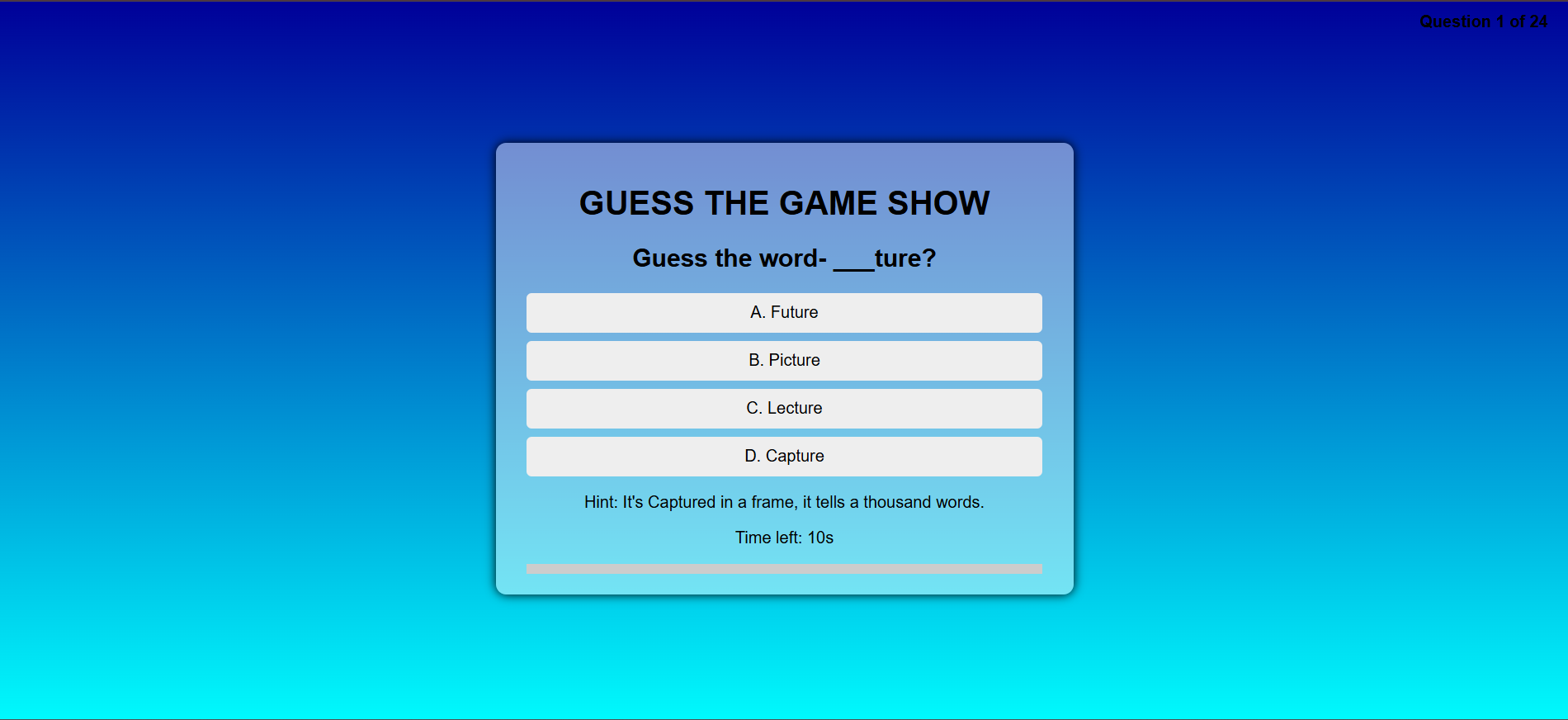 Guess the Game Show