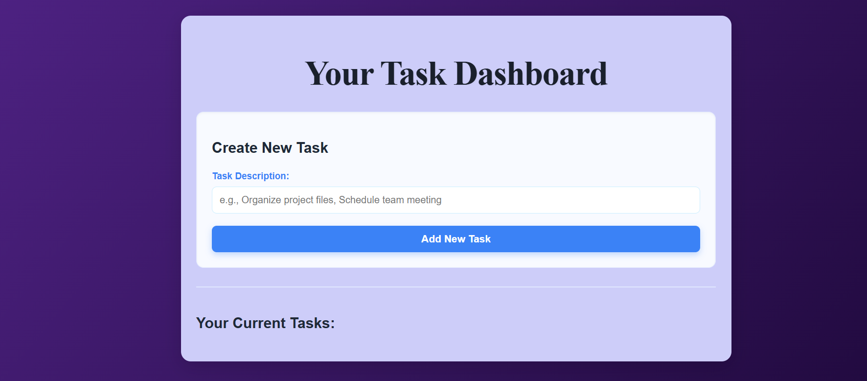 Task Manager using MySQL
